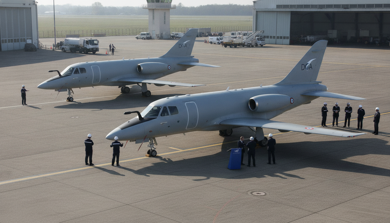 la dga accueille les deux premiers falcon albatros de dassault aviation, marquant une avancée majeure dans l'innovation aéronautique et le développement des technologies de défense.