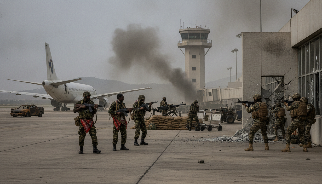des combattants du tigré s'emparent d'un aéroport stratégique et affrontent l'armée fédérale éthiopienne, marquant une nouvelle escalation dans le conflit en éthiopie.
