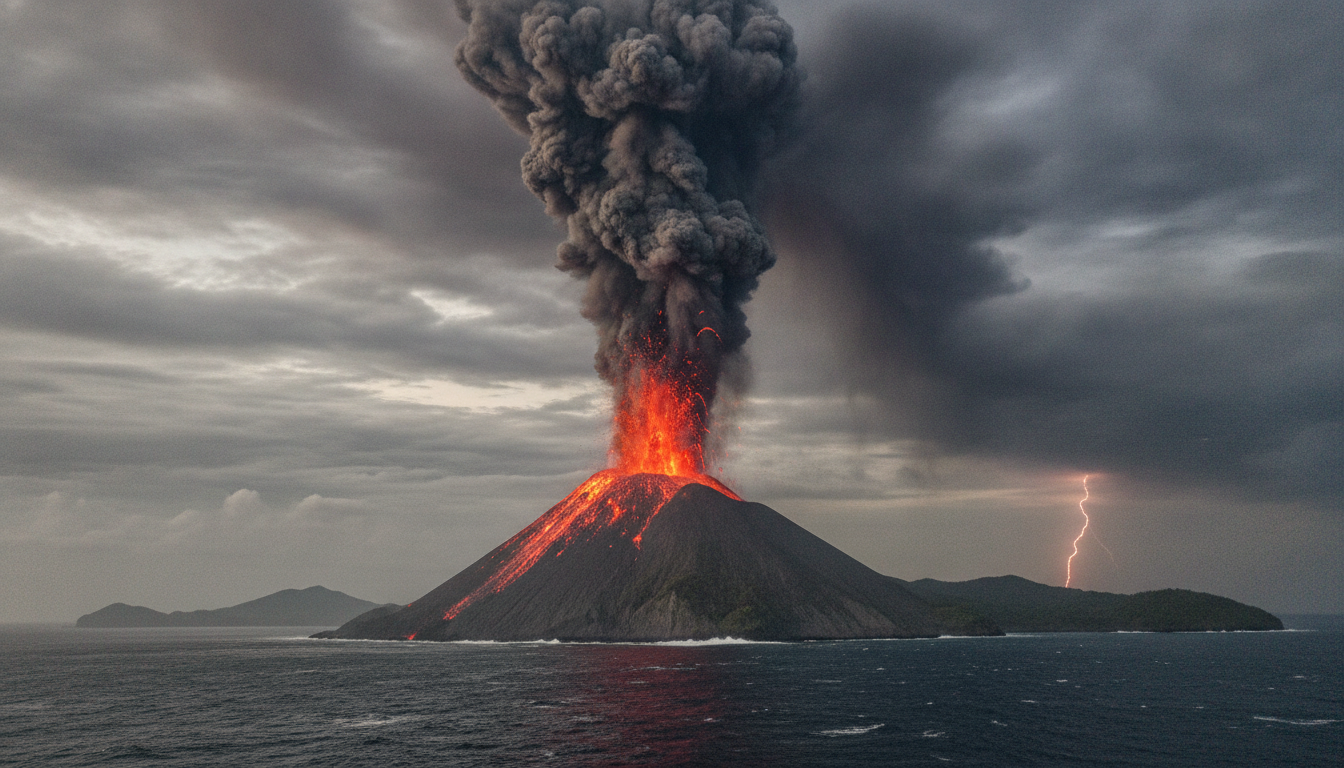 fermeture temporaire de l'aéroport de jakarta en raison de l'éruption spectaculaire de l'anak krakatoa en indonésie, perturbant les vols et les déplacements.