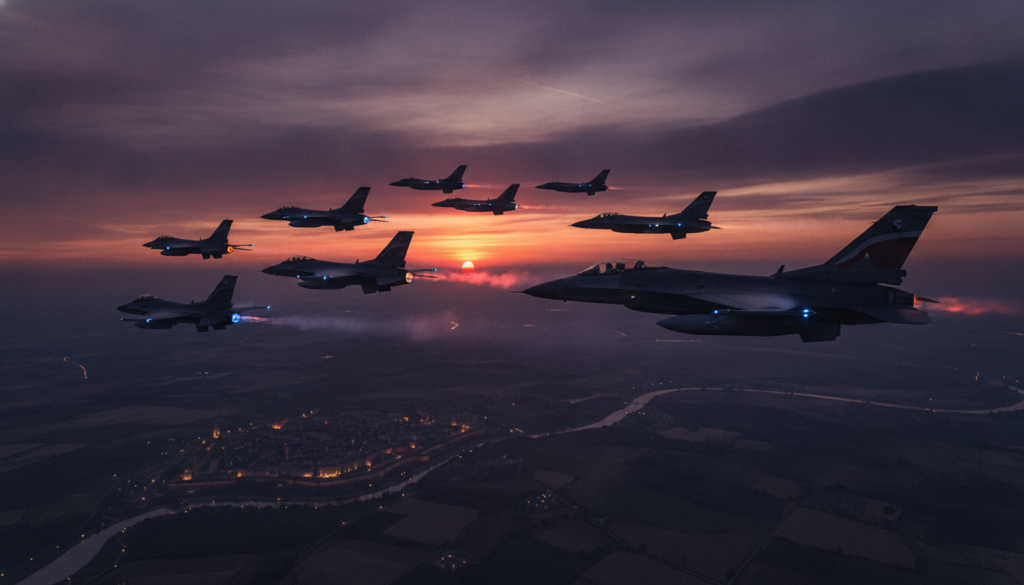 la pologne mobilise ses avions militaires et déclenche l'alerte en raison d'un risque imminent d'attaque aérienne, renforçant la sécurité nationale face à cette menace.