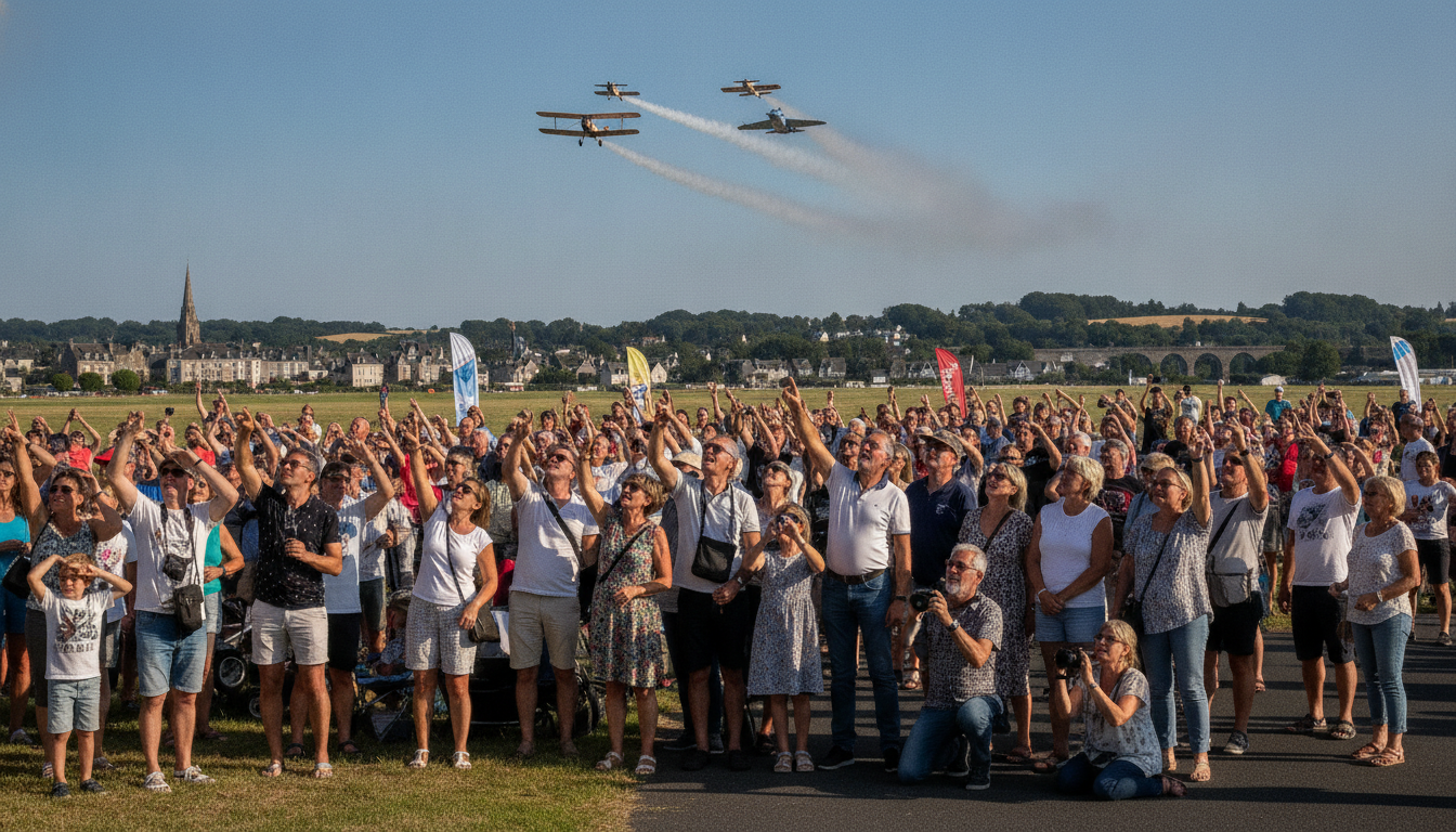 découvrez l'effervescence à morlaix lors du breizh air show, où une foule enthousiaste se rassemble pour célébrer la passion de l'aviation dans une ambiance festive et spectaculaire.
