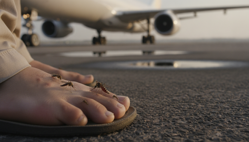 découvrez comment des moustiques voyageurs peuvent propager le paludisme directement dans les aéroports, sans que la maladie ne quitte ces zones de transit.