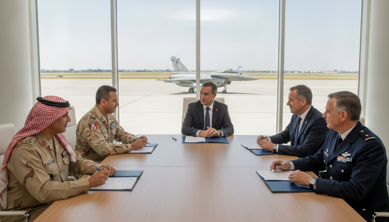 l'irak révèle des négociations avancées pour l'achat de 14 avions de chasse rafale français, renforçant sa défense aérienne avec le dernier avion de combat tricolore.