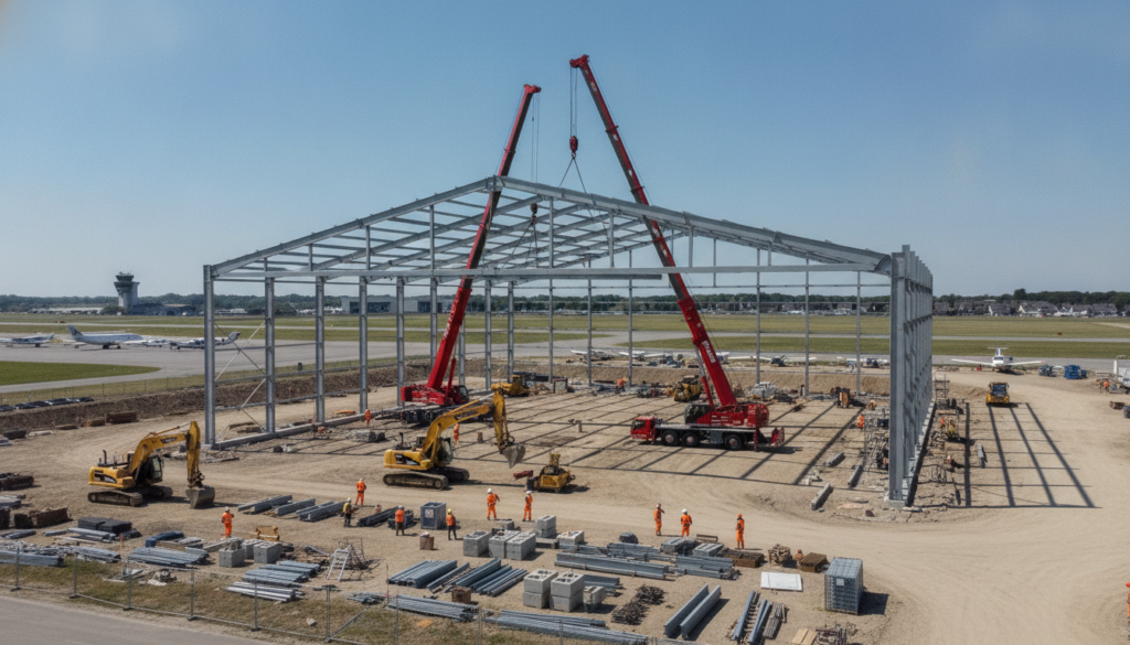 découvrez la construction d’un hangar de 750 m² à l’aéroport de cherbourg-manche, un projet d’investissement de 300 000 euros visant à optimiser les infrastructures aéronautiques locales.