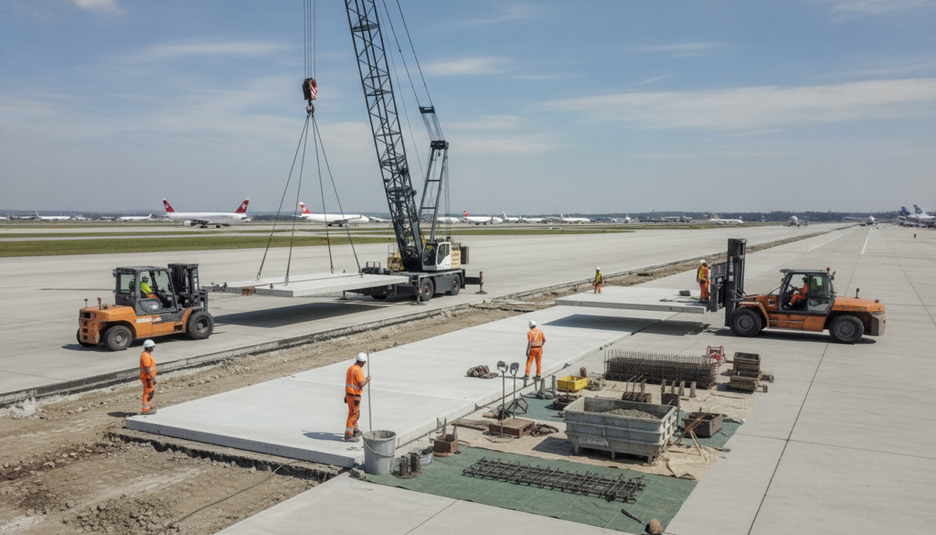 découvrez en images le défi exceptionnel du remplacement des dalles du tarmac à l'aéroport de genève, une opération technique et logistique impressionnante.
