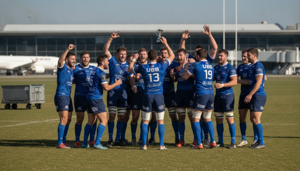 rugby : l’ubb triomphe après une saga administrative à l’aéroport, les joueurs enfin autorisés à jouer. découvrez comment l'équipe a surmonté les obstacles pour remporter la victoire tant attendue.
