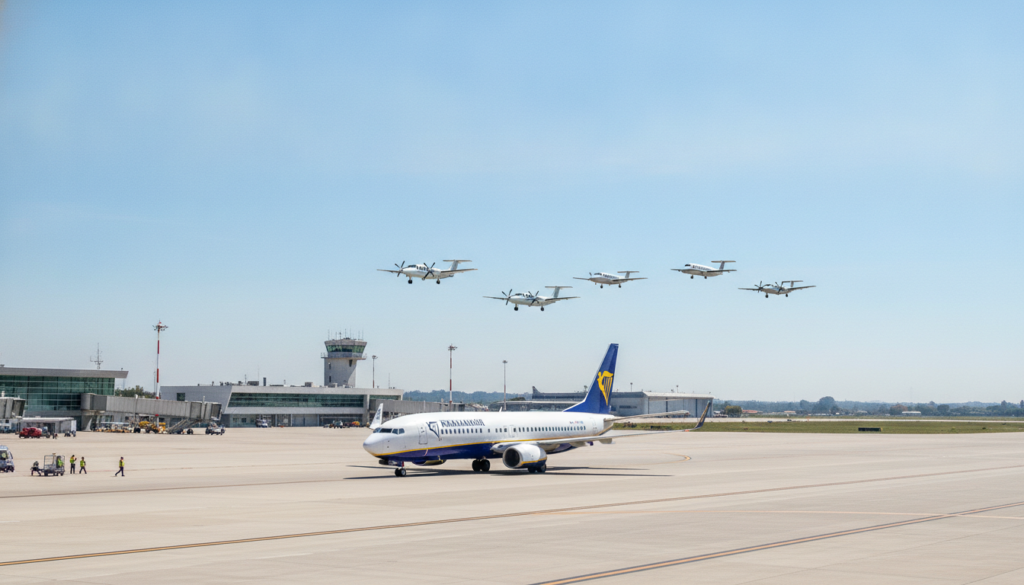 ryanair dynamise l'aéroport de nîmes avec l'ouverture prochaine de quatre nouvelles lignes, apportant un souffle d'optimisme et de nouvelles opportunités de voyage.