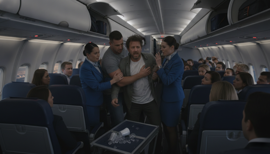 un passager tente d’ouvrir la porte d’un avion en plein vol, provoquant une tragédie en altitude avec un décès à bord.