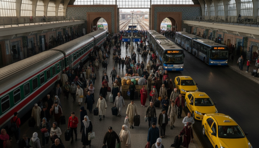 le transport au maroc face à un défi de taille : 26 millions de passagers accueillis, mettant à l'épreuve les capacités et les connexions du réseau national.