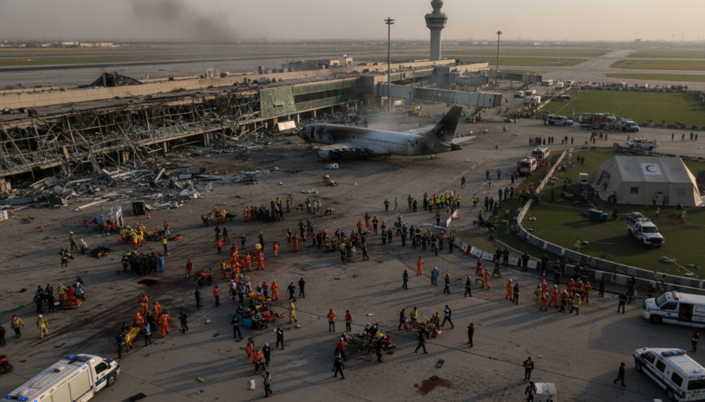 une violente attaque a eu lieu à l'aéroport de ryad, faisant plusieurs dizaines de blessés selon les autorités de l'aviation civile. découvrez les détails de cet incident majeur.