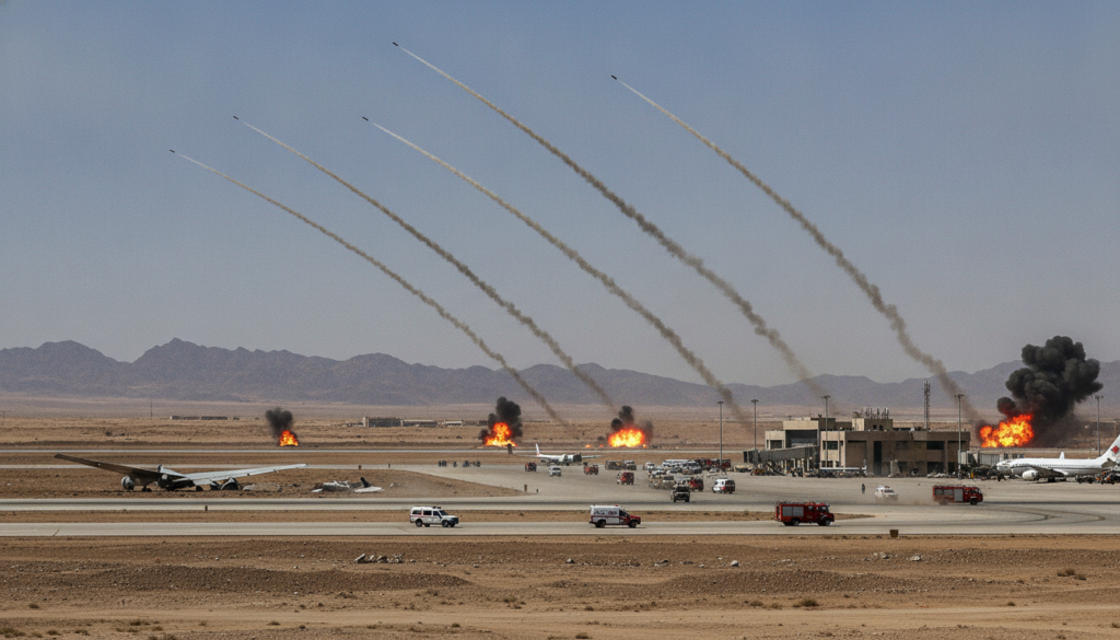 l'aéroport d'aden au yémen a été la cible d'attaques par missiles lancés par les houthis, provoquant des tensions accrues dans la région.