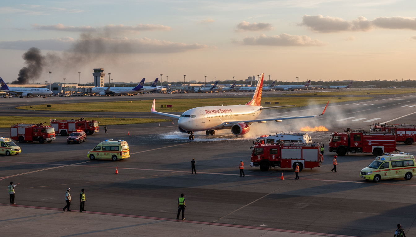 un atterrissage d'urgence d'air india express à phuket entraîne des perturbations importantes du trafic aérien, affectant de nombreux vols et passagers.